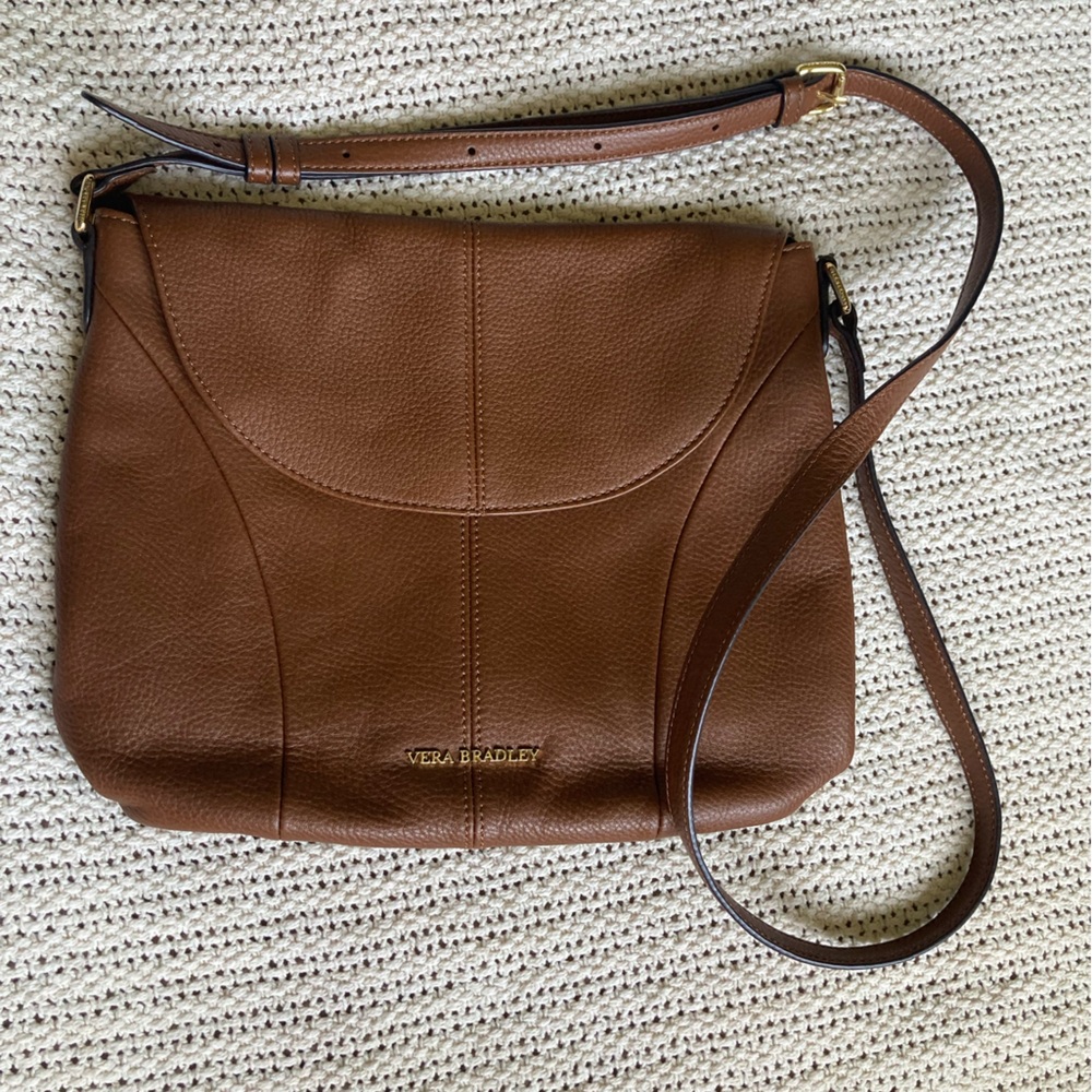 Leather Crossbody Brown Vera Bradley